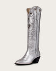 The Heartbreaker Boot Silver and Gunmetal