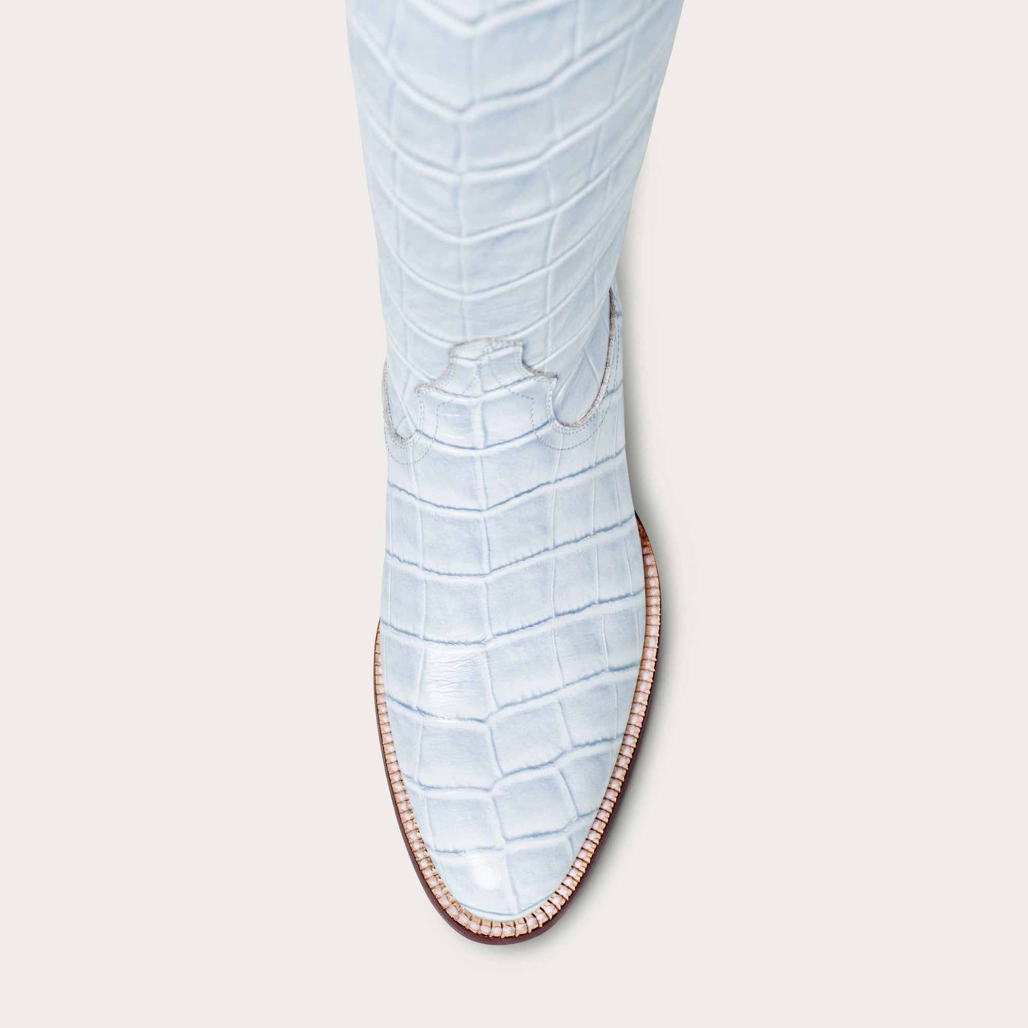 The Soho Boot Powder Blue Croc - CITY Boots