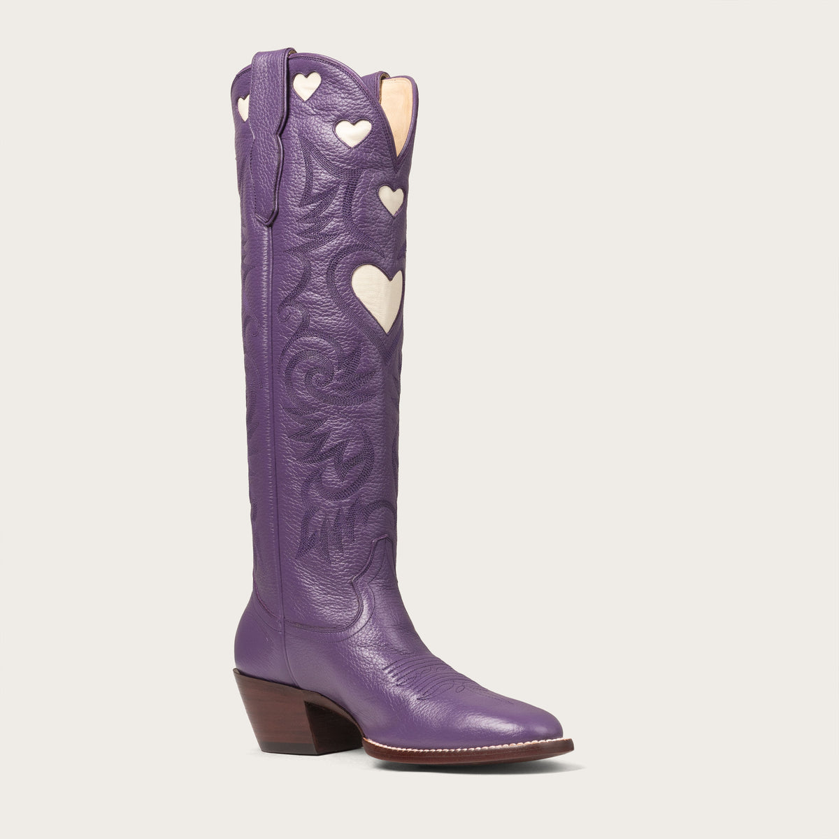 The Heart Boot Purple and Bone - CITY Boots