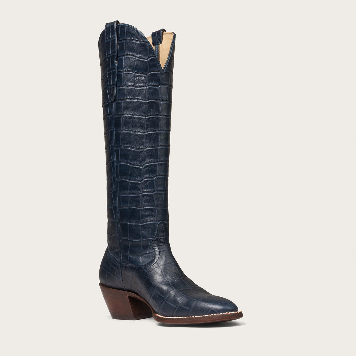 The Soho Boot Navy Croc - CITY Boots