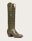 The Soho Boot Green Croc - CITY Boots