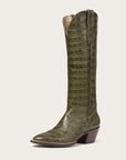 The Soho Boot Green Croc - CITY Boots