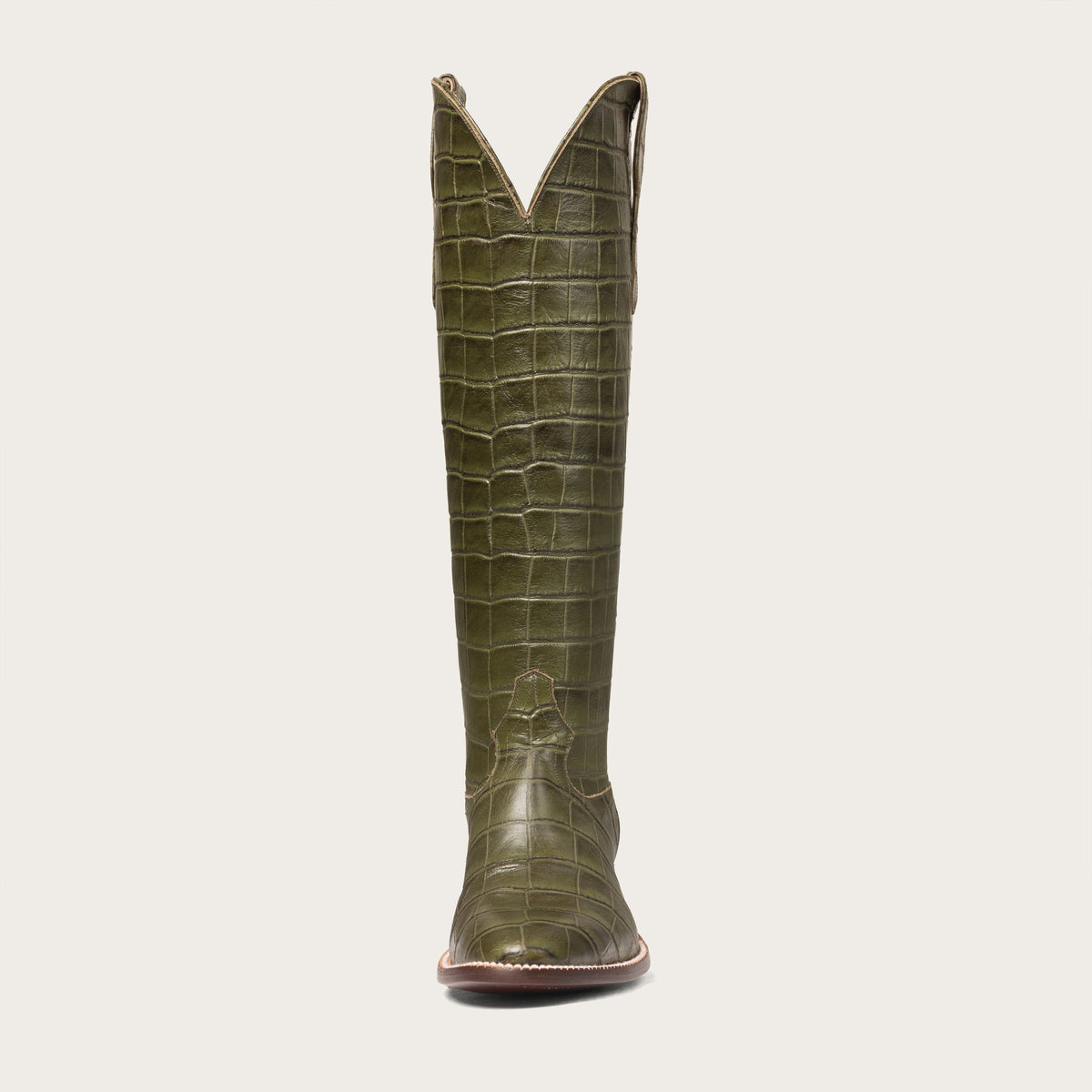 The Soho Boot Green Croc - CITY Boots