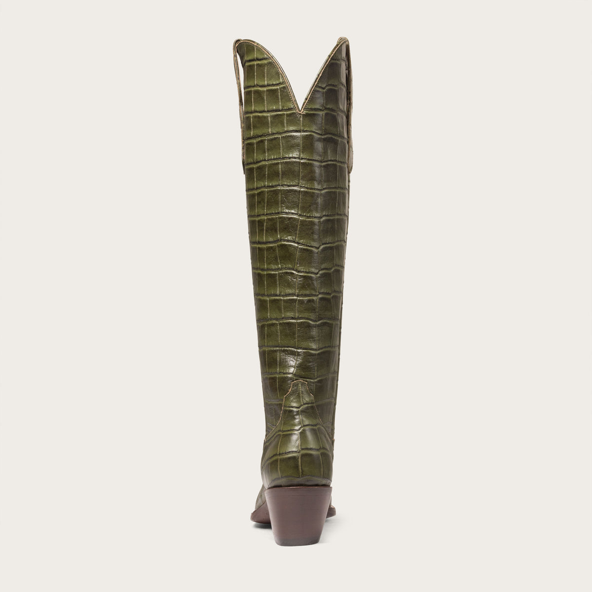 The Soho Boot Green Croc - CITY Boots