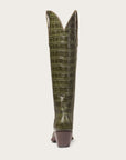 The Soho Boot Green Croc - CITY Boots