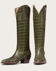 The Soho Boot Green Croc - CITY Boots
