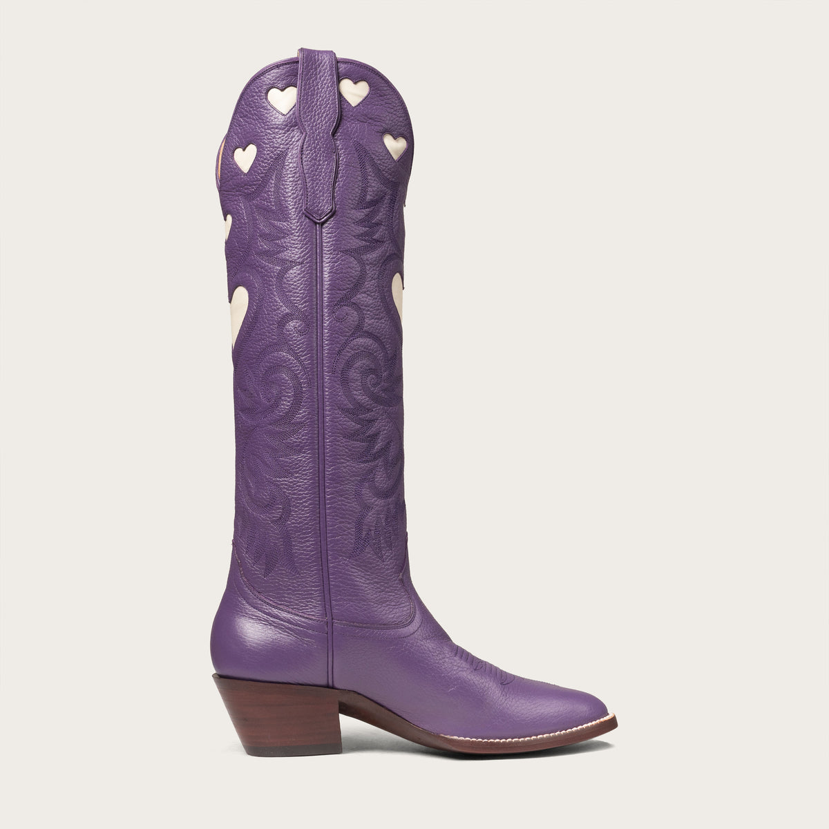 The Heart Boot Purple and Bone - CITY Boots