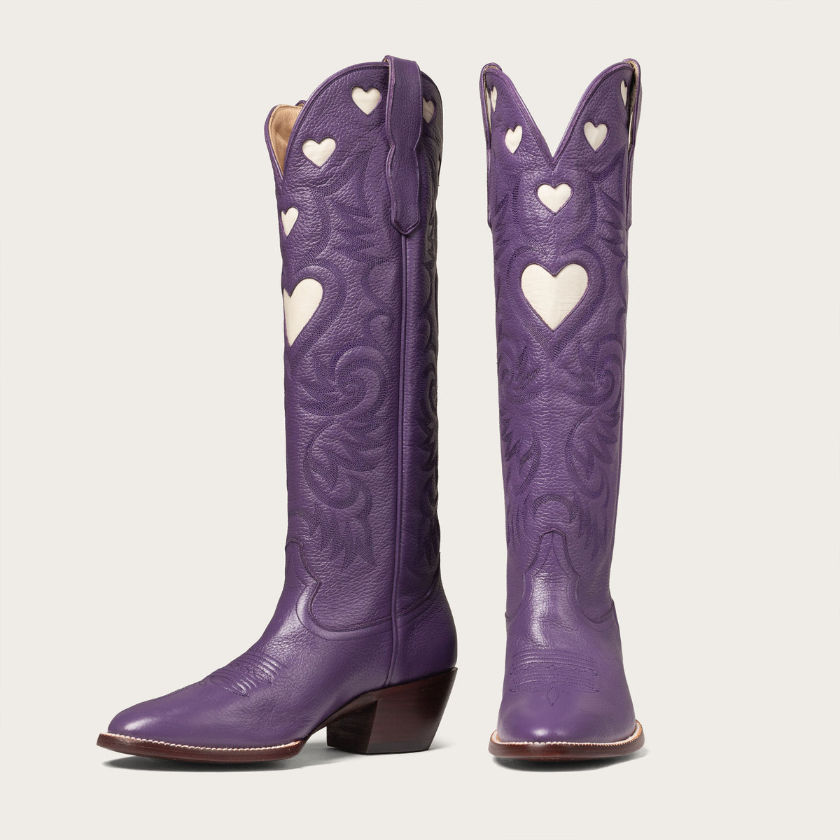 The Heart Boot Purple and Bone - CITY Boots