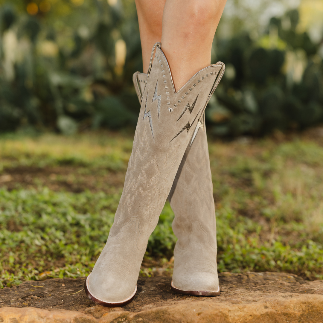 The Lightning Boot Grey Suede and Gunmetal - Limited Edition