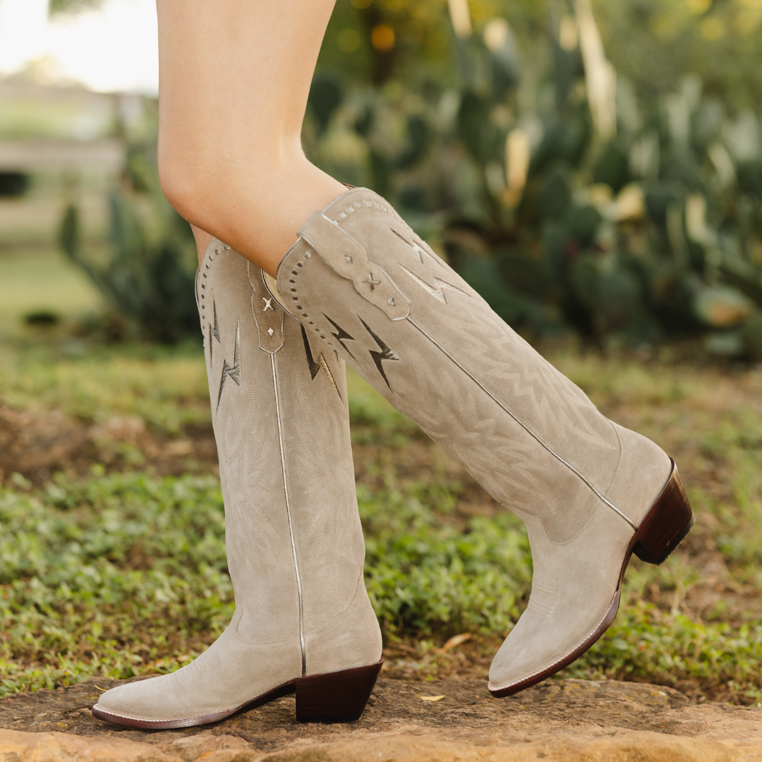 The Lightning Boot Grey Suede and Gunmetal - Limited Edition