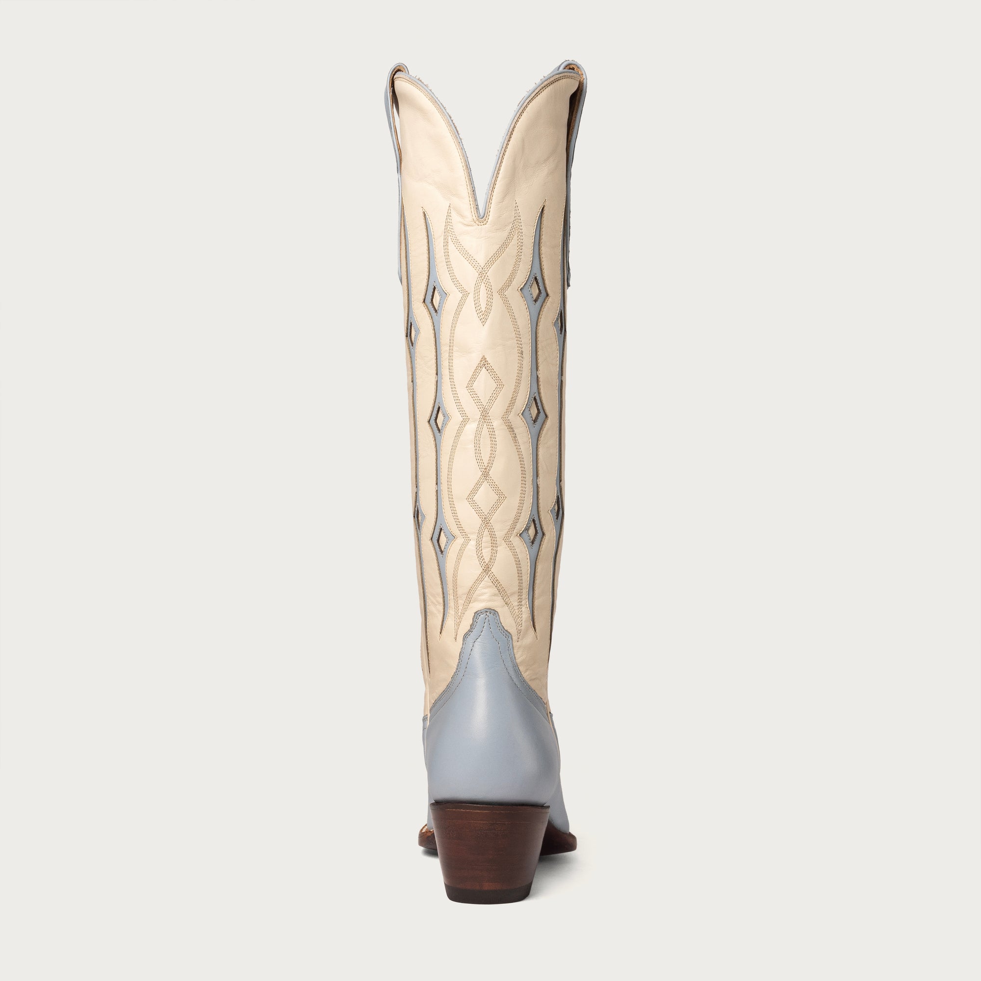 The Austin Boot in Bone and Powder Blue