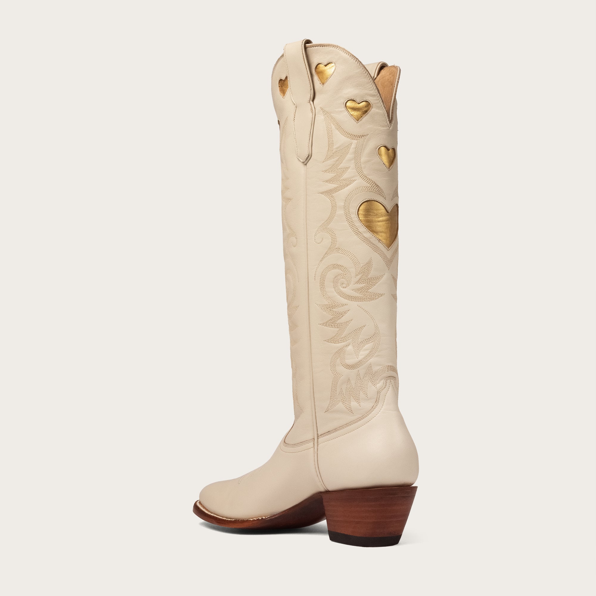 Bone &amp; Gold Heart Boot