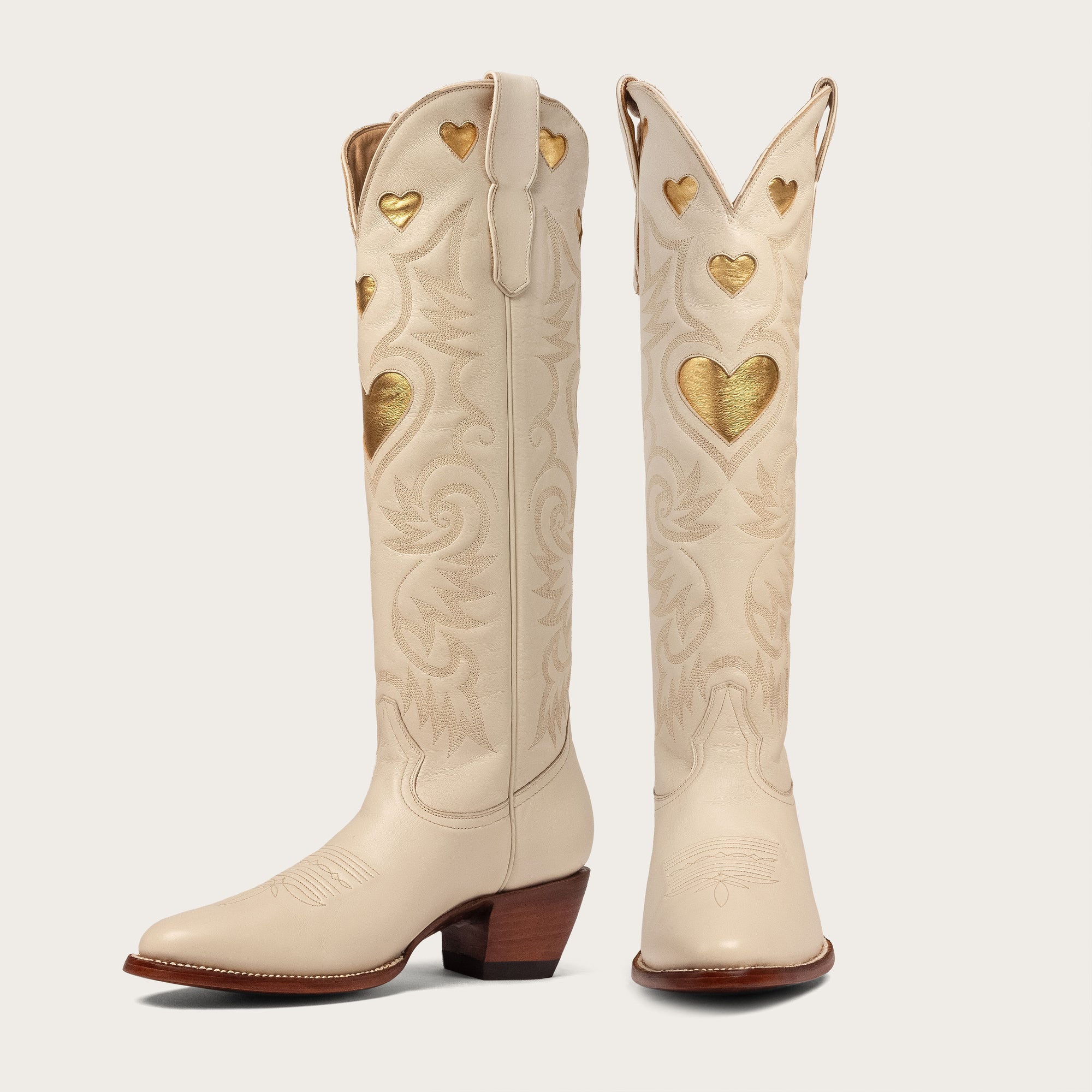 Bone &amp; Gold Heart Boot Limited Edition - CITY Boots