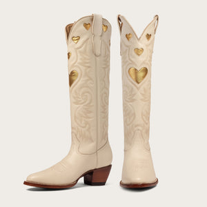 Bone & Gold Heart Boot Limited Edition - CITY Boots