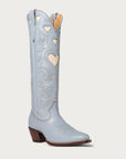 Powder Blue and Bone Heart Boot - CITY Boots