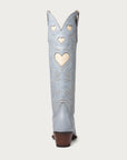 Powder Blue and Bone Heart Boot - CITY Boots