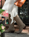 The Houston Boot Grey Suede
