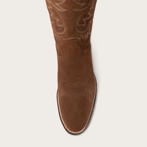 Chestnut Suede & Bone Heart Boot Limited Edition - CITY Boots