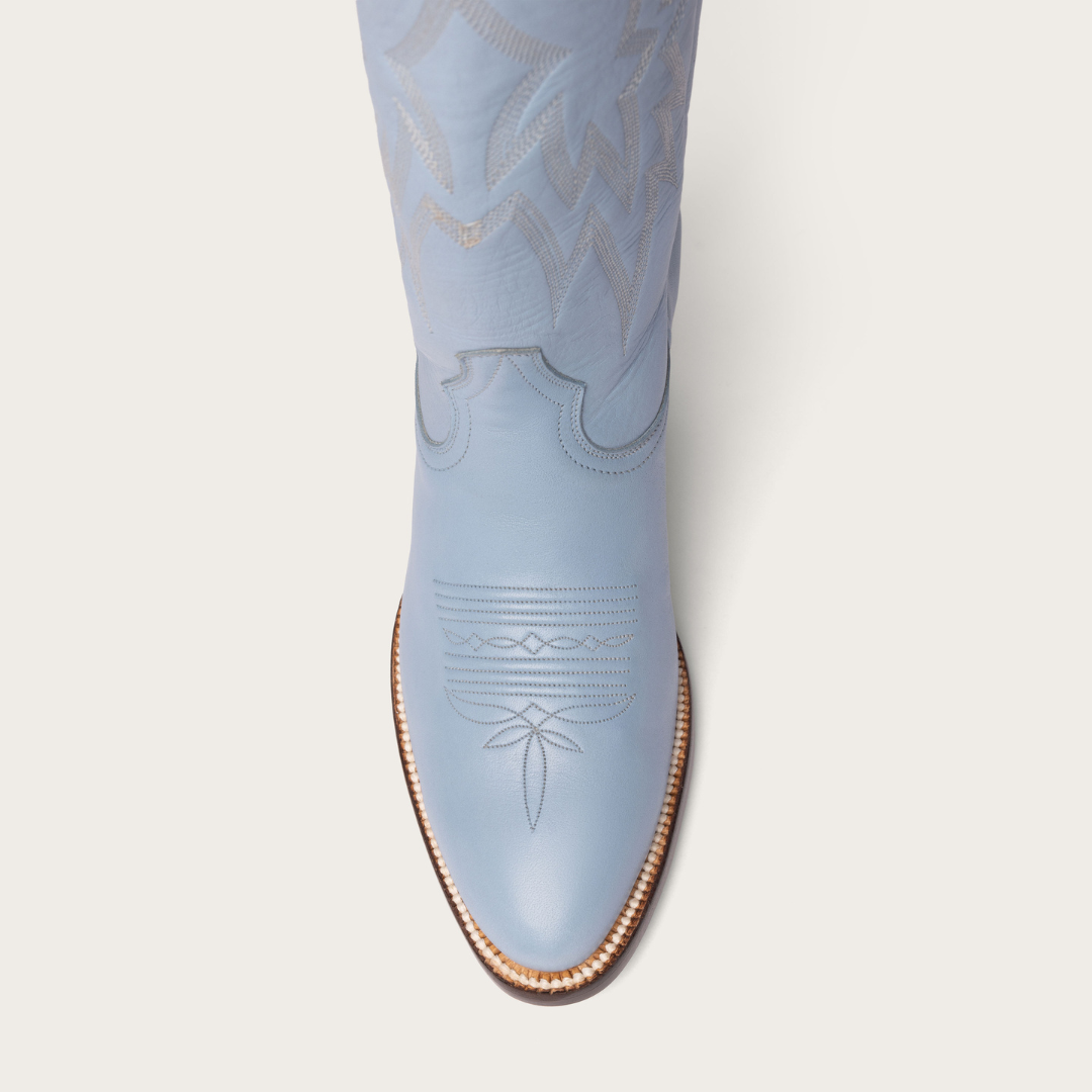 Blue color boots best sale