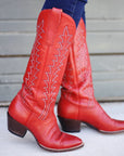 CITY Boots Georgia Women's Red Cowboy Boots 