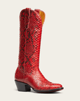 CITY Boots Midland Women's Red Python Cowboy Boots - CITY Boots