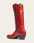 CITY Boots Midland Women's Red Python Cowboy Boots - CITY Boots