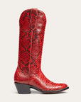 CITY Boots Midland Women's Red Python Cowboy Boots - CITY Boots