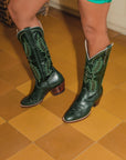 CITY Boots The Chadbourne Military Green Cowboy Boots 