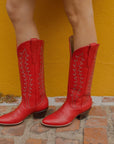 CITY Boots Georgia Women's Red Cowboy Boots - CITY Boots