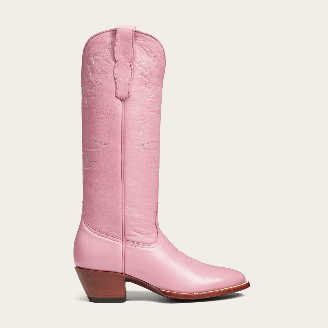 Pink leather 2025 cowboy boots