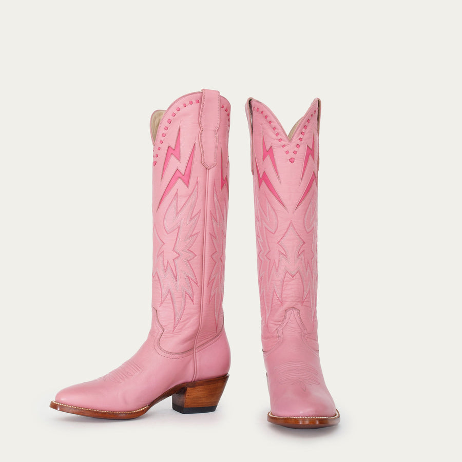 City Boots Women's Cheek & Magenta Lightning Pink Western Boots