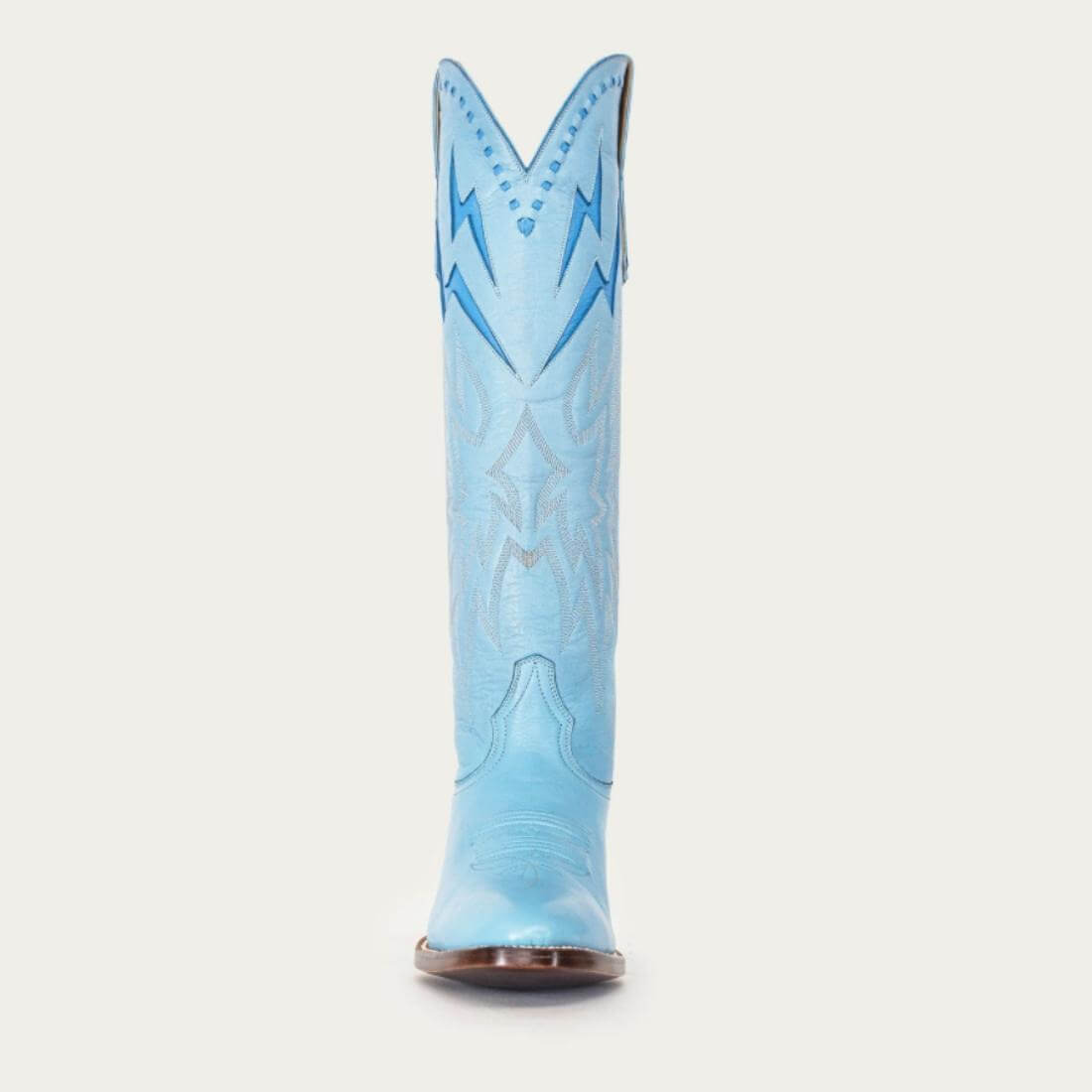 Front Profile - Powder Blue Lightning Boot 